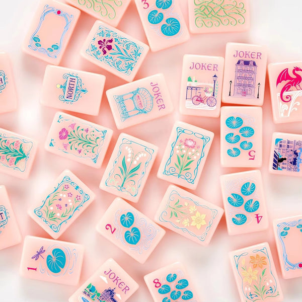 Peach Puff Slim Mahjong Set