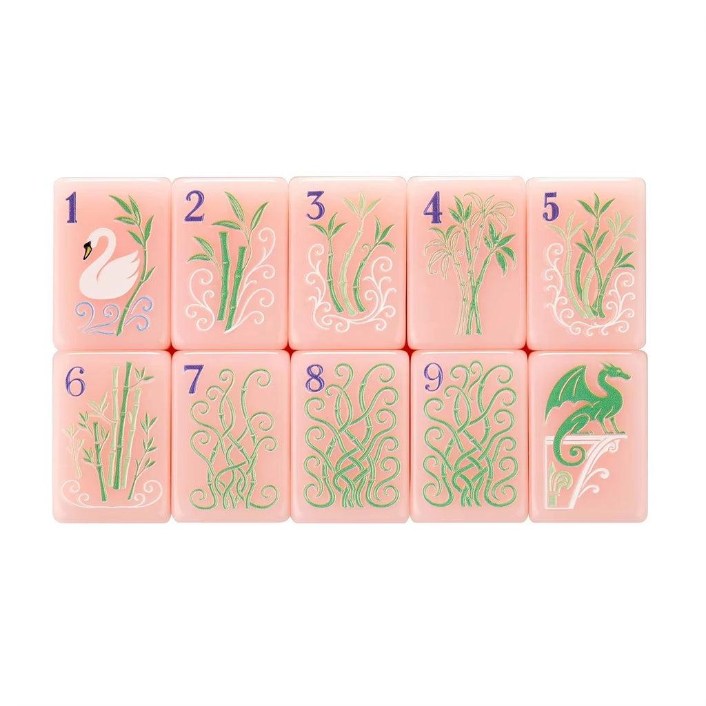 Peach Puff Slim Mahjong Set
