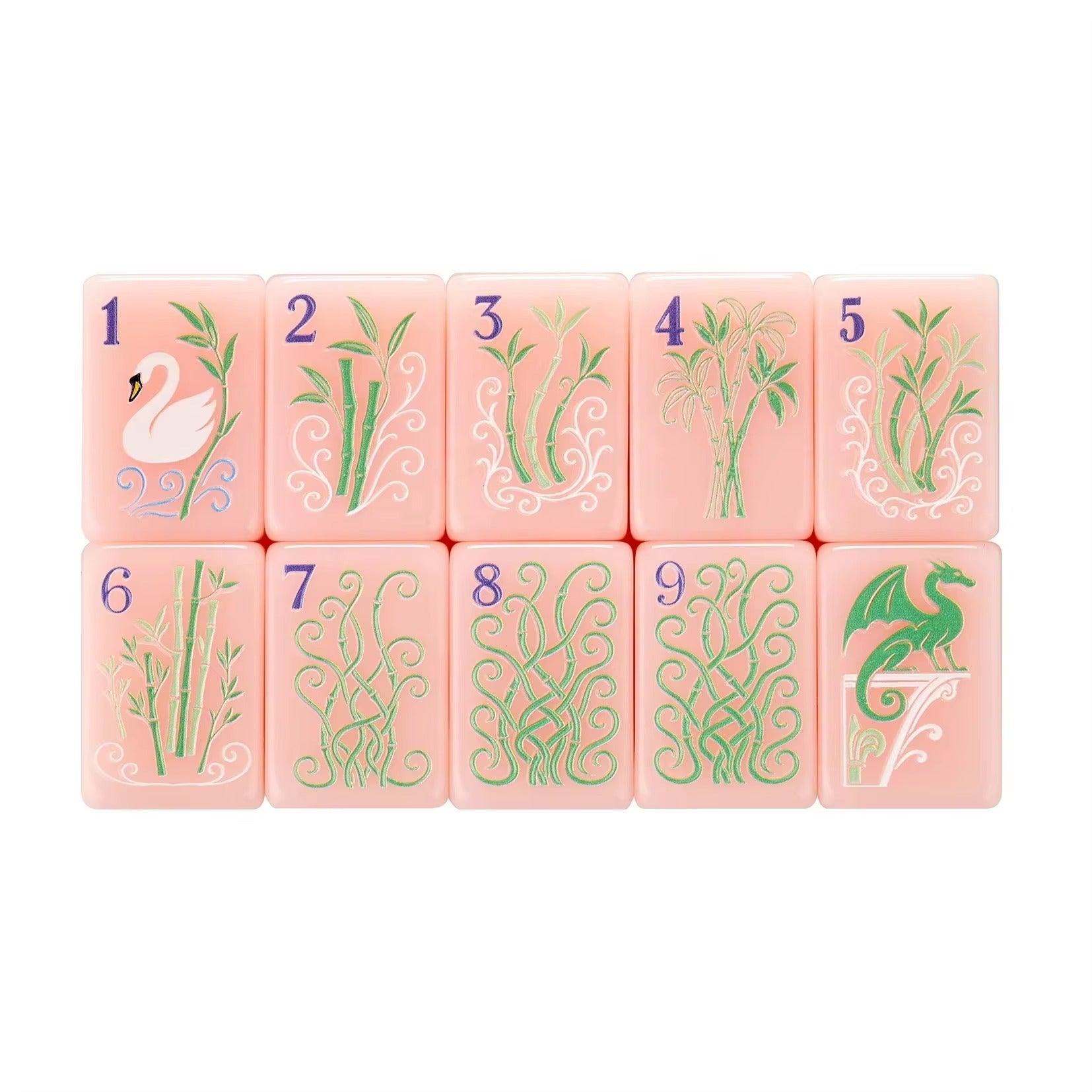 Peach Puff Slim Mahjong Set