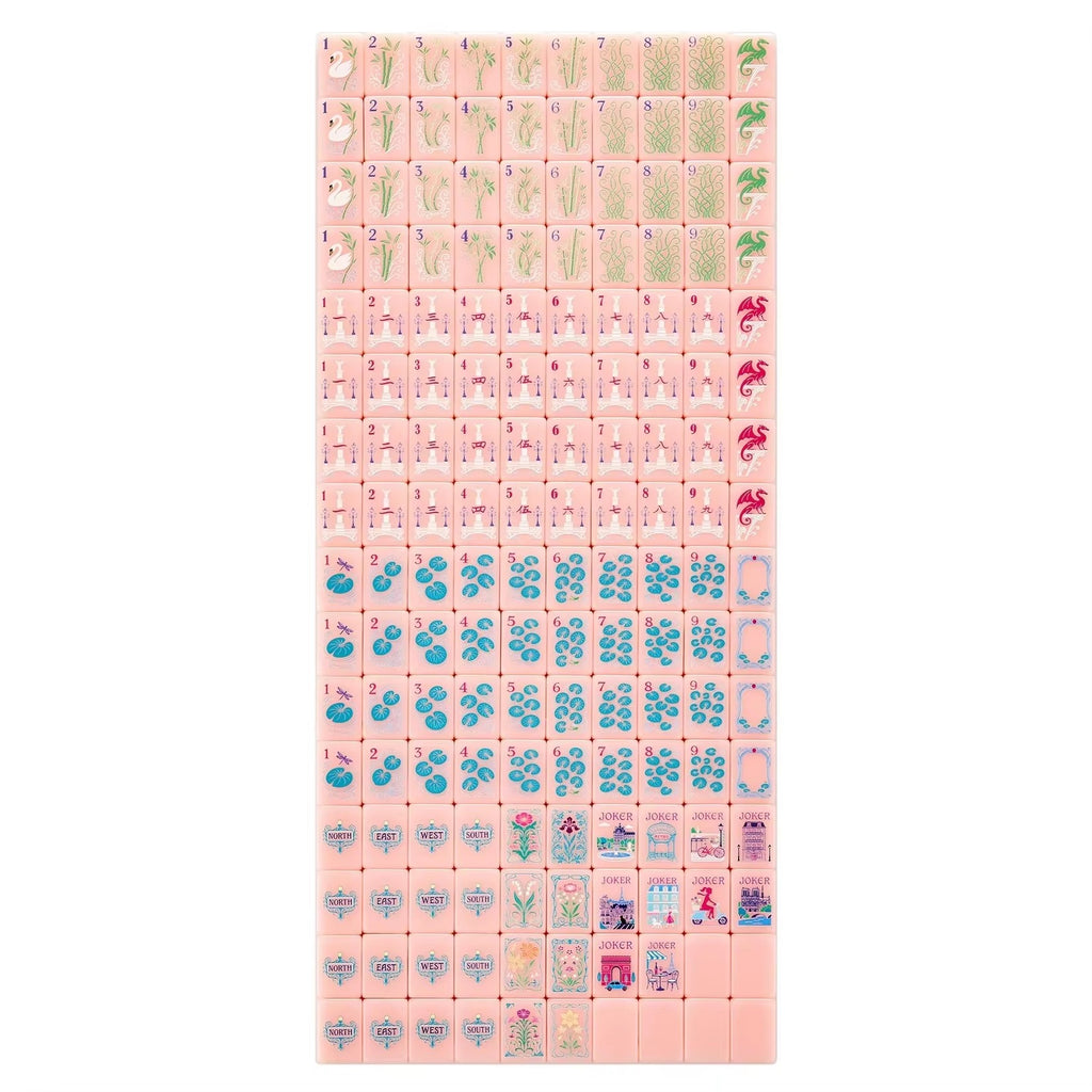 Peach Puff Slim Mahjong Set