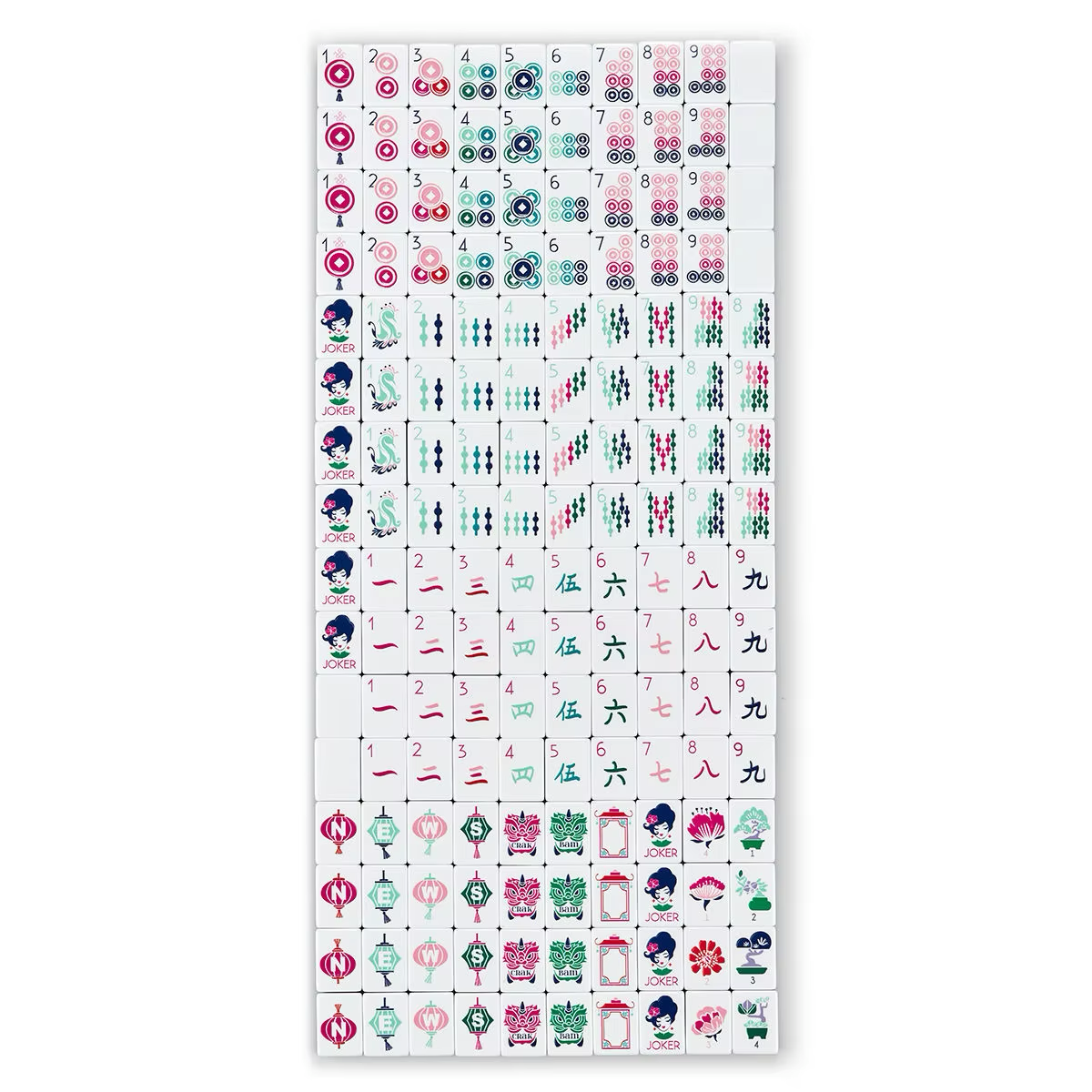 Emerald Garden Mahjong Set