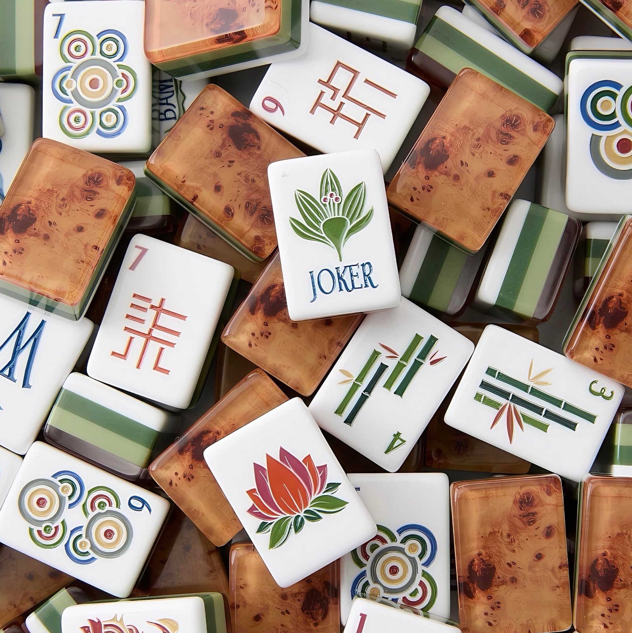 Woodland Layer Mahjong Set