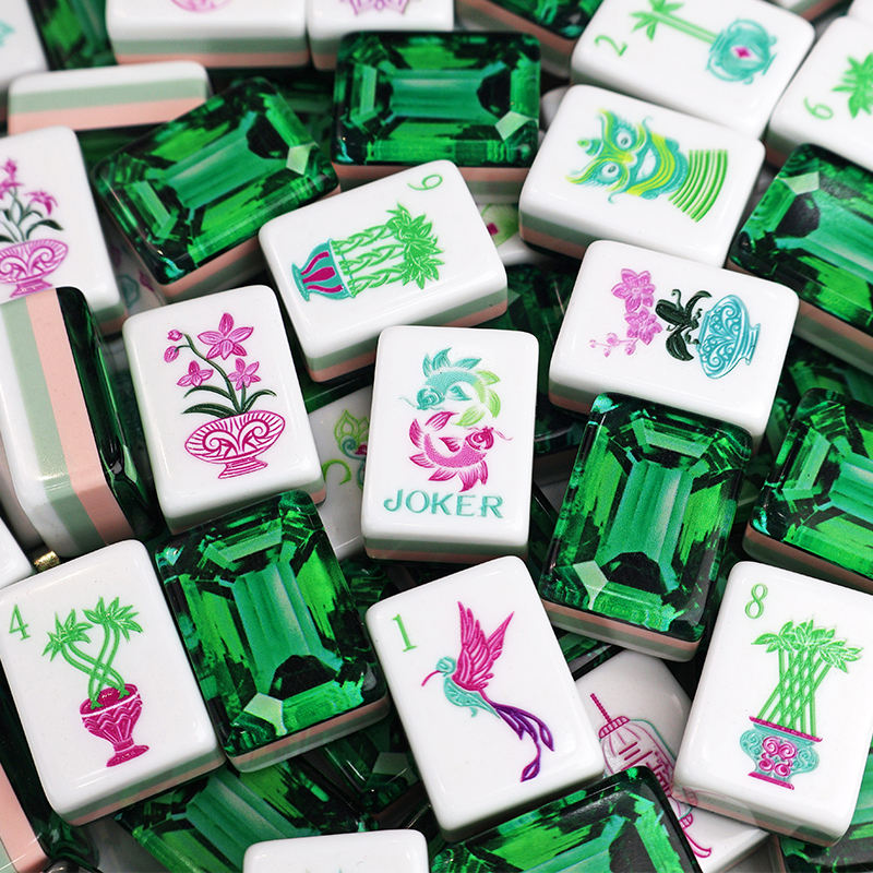 Emerald Facet Mahjong Set
