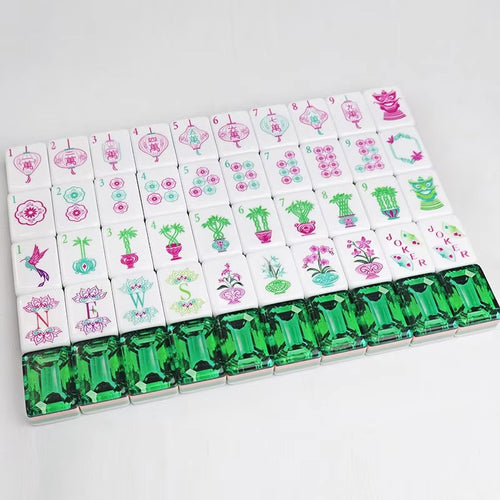 Emerald Facet Mahjong Set
