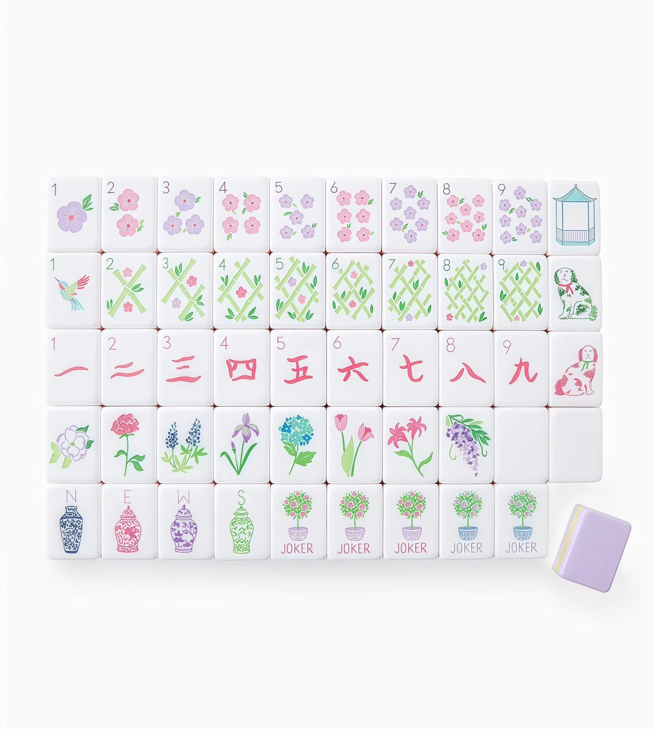 Blush Bloom Mahjong Set