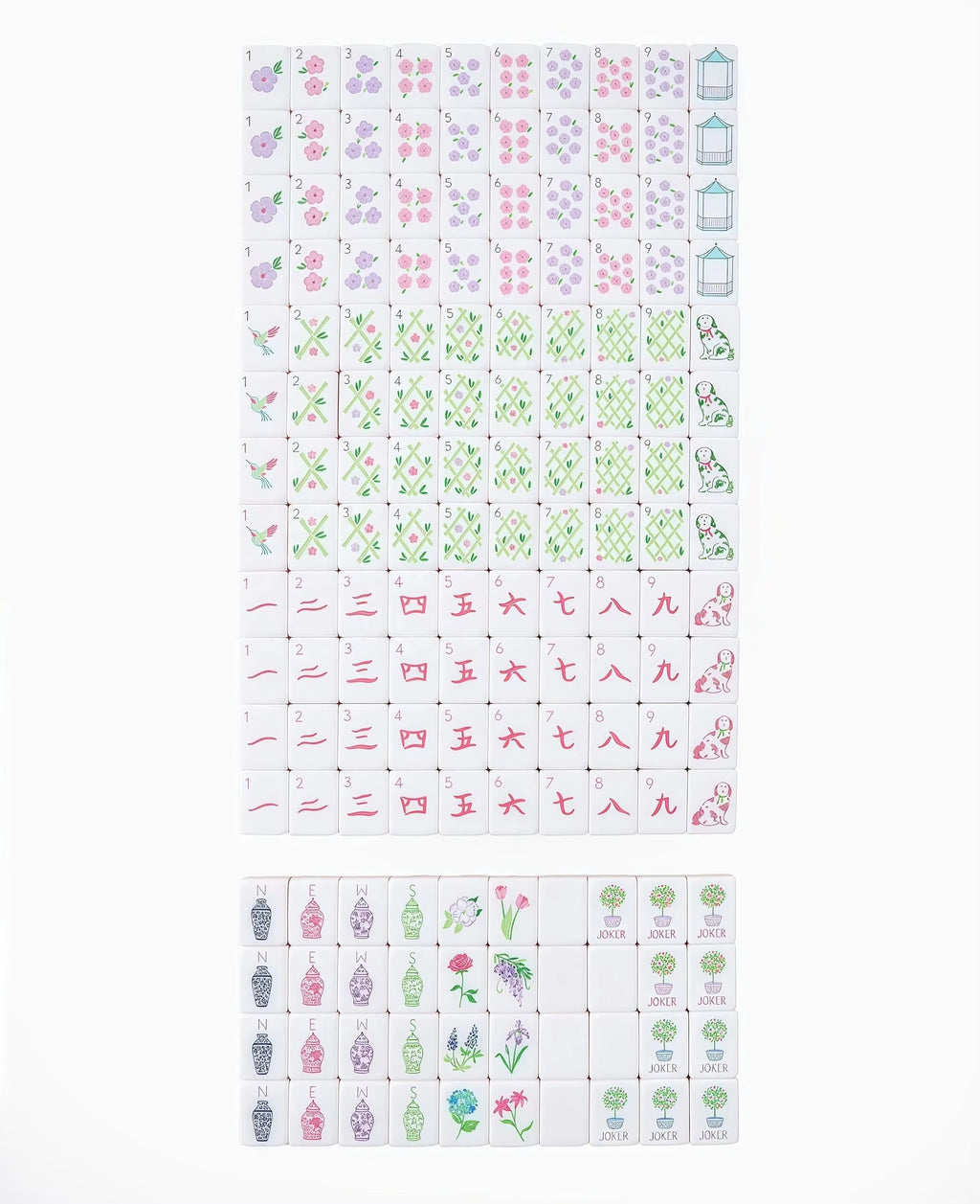Blush Bloom Mahjong Set