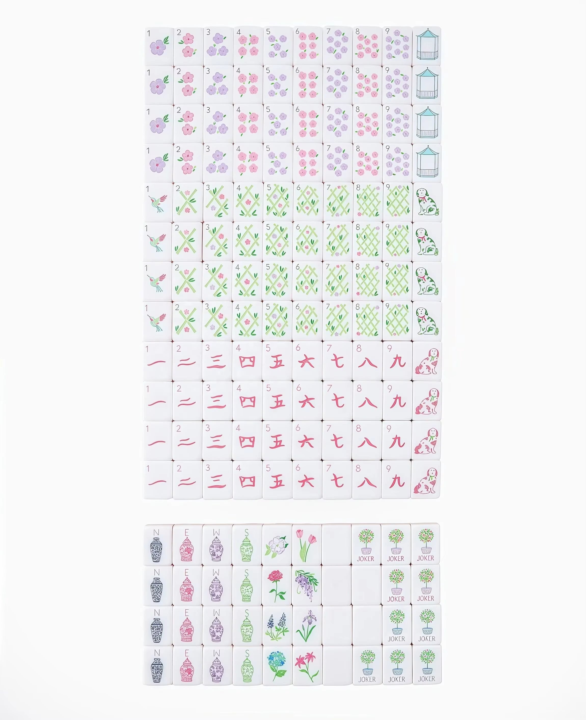 Blush Bloom Mahjong Set