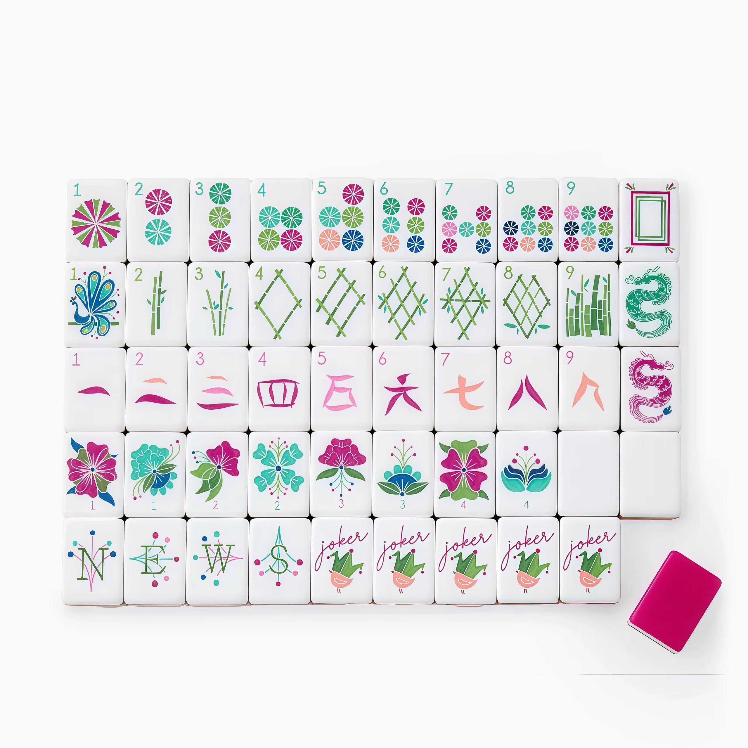 Raspberry Wink Mahjong Set