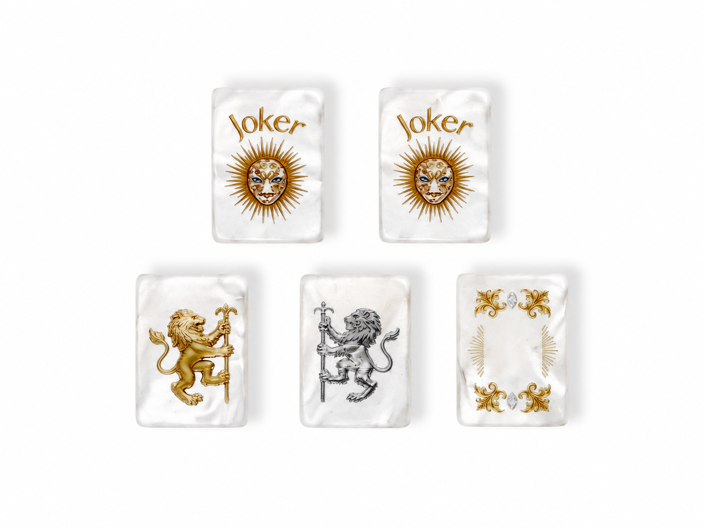 Mother of Pearl Slim Mahjong Set