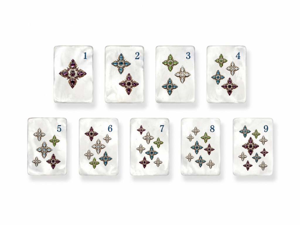 Mother of Pearl Slim Mahjong Set