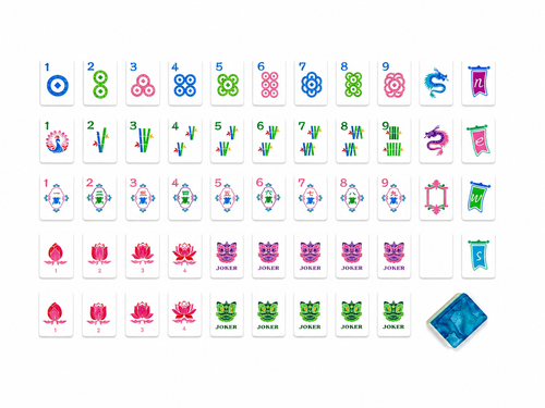 Mahj & Marlowe Aqua Pearl Mahjong Set