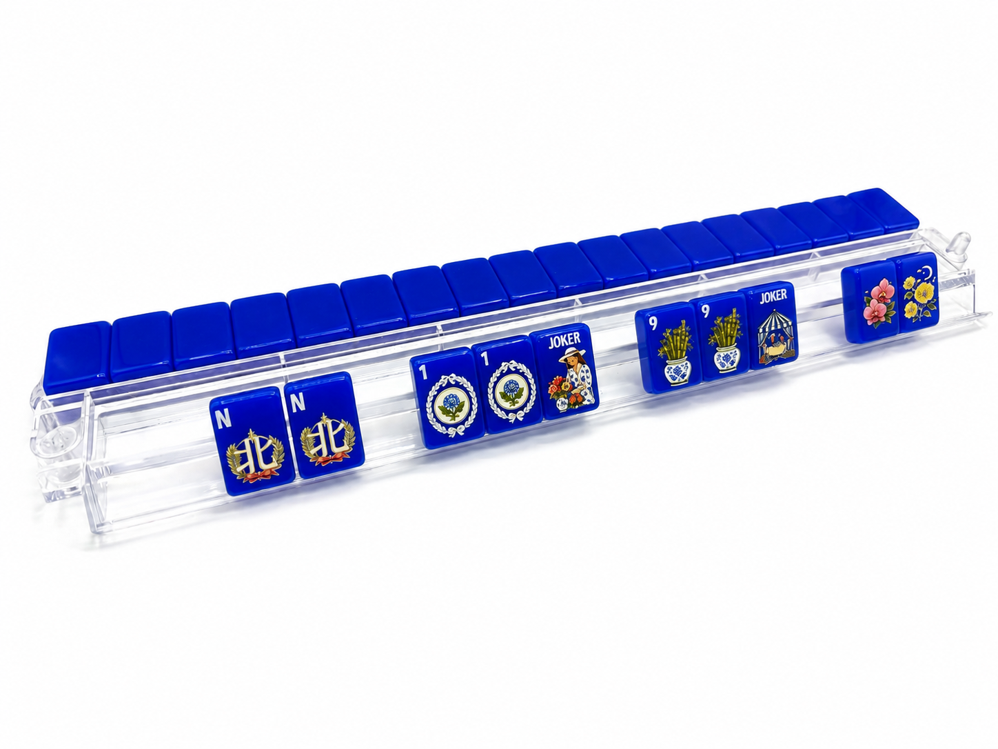 Mahj & Marlowe Cobalt Garden Slim Mahjong Set
