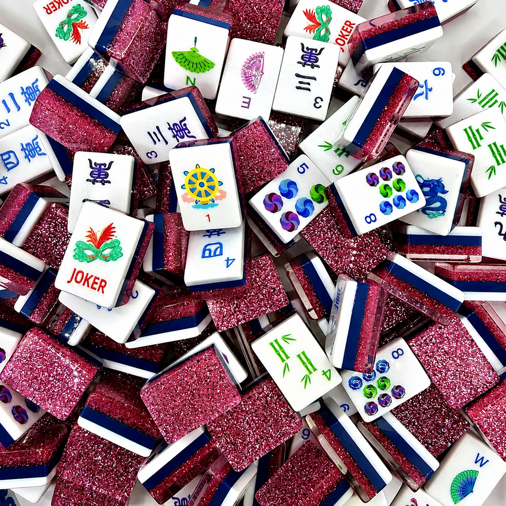 Mahj & Marlowe Pink Sparkle Mahjong Set