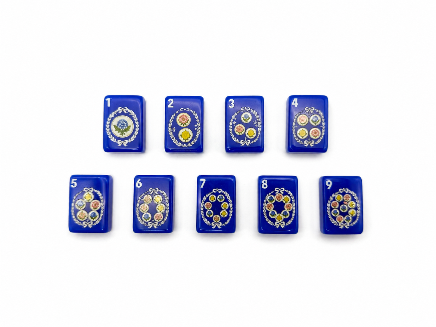 Mahj & Marlowe Cobalt Garden Slim Mahjong Set