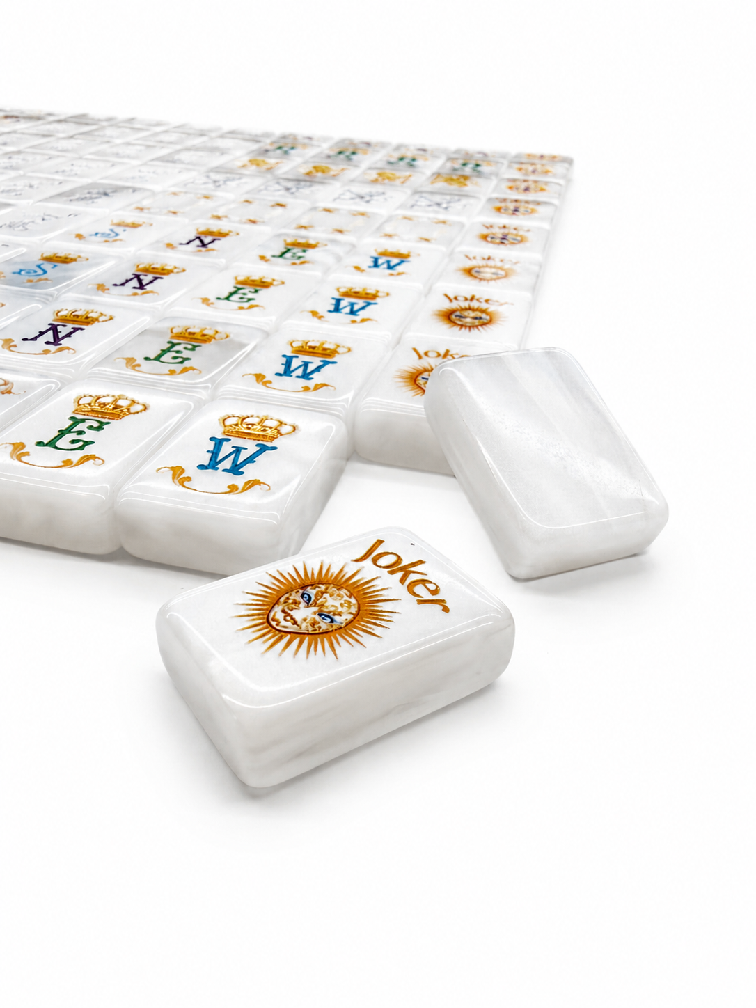 Mother of Pearl Slim Mahjong Set