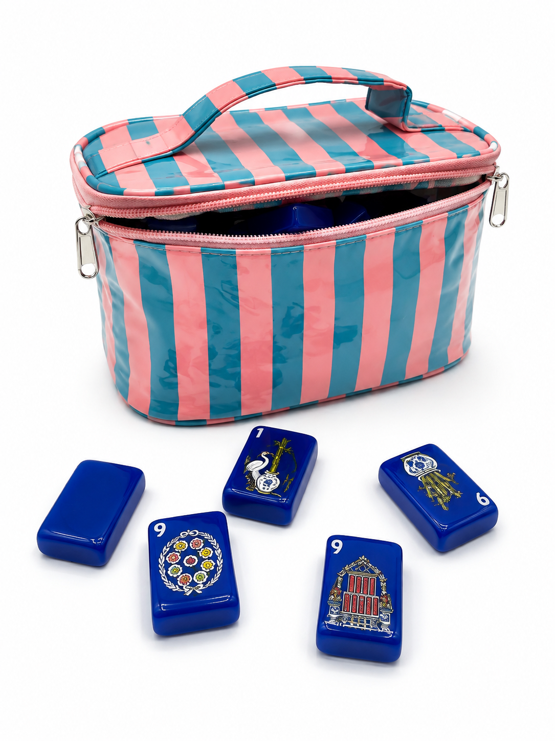 Mahj & Marlowe Cobalt Garden Slim Mahjong Set