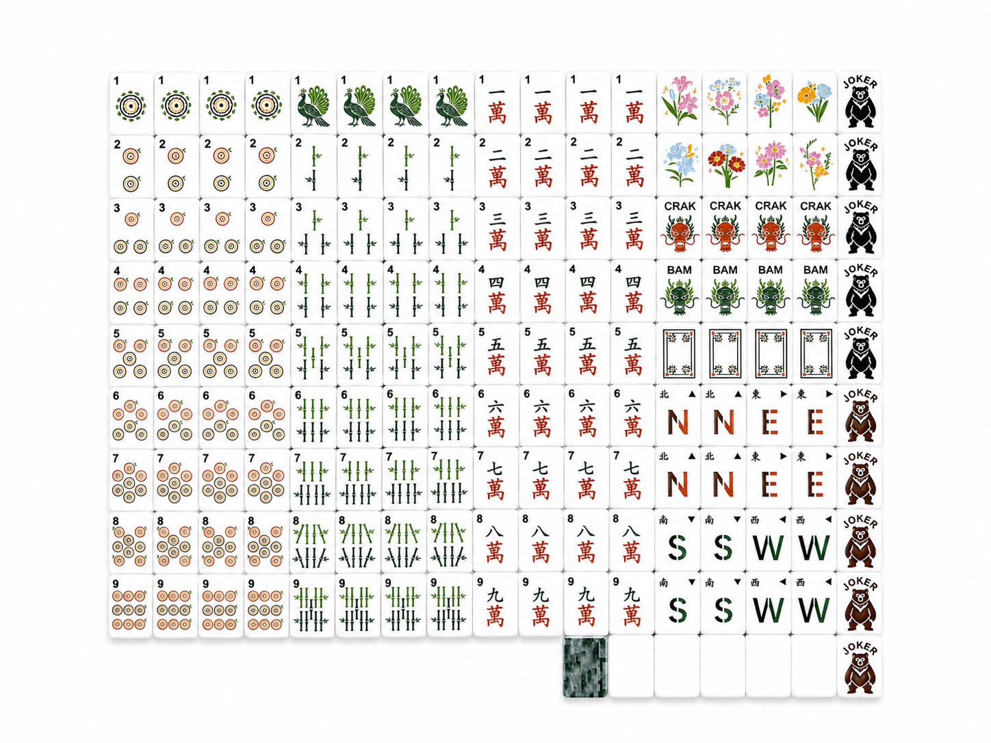 Forest Fern Mahjong Set