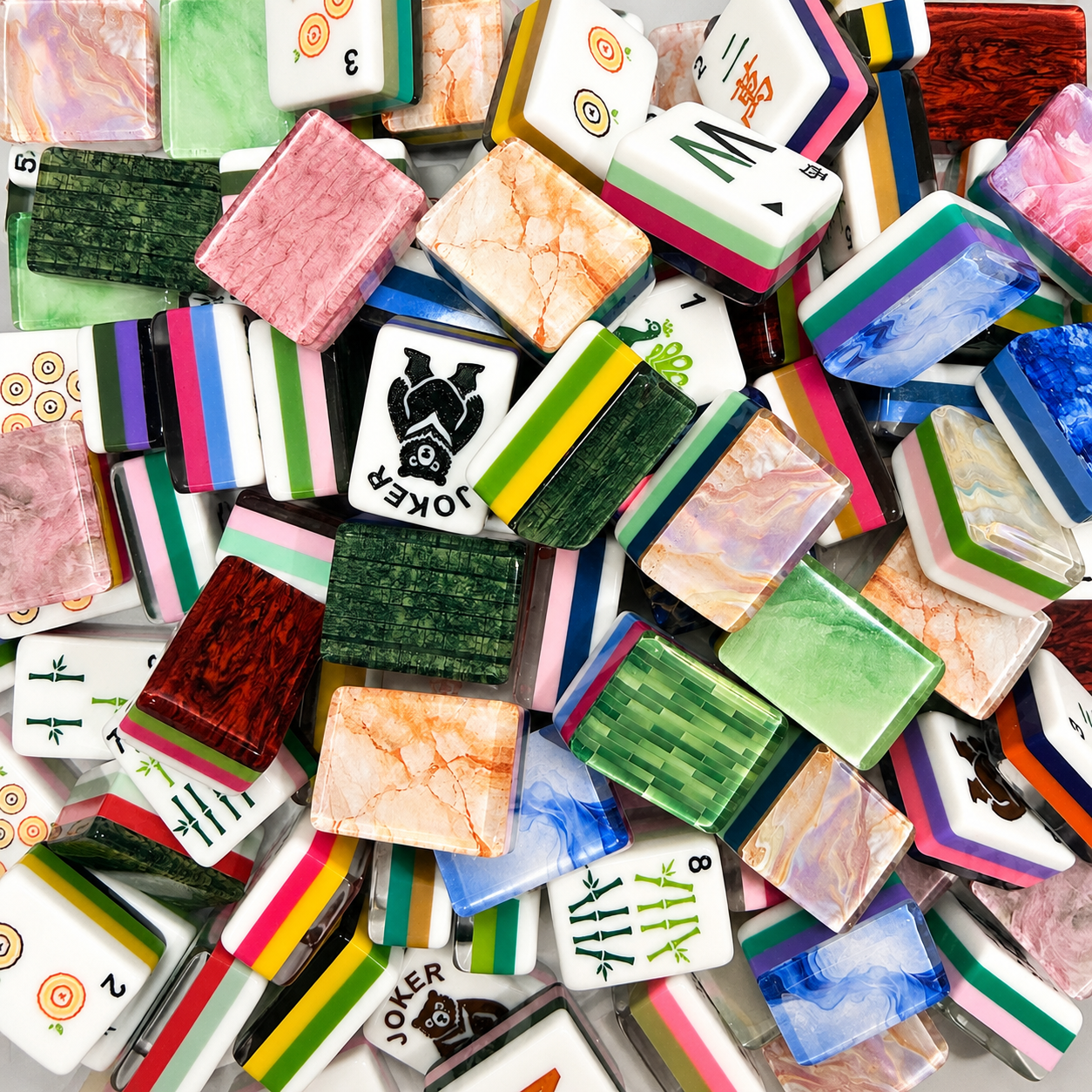 Rainbow Gem Mahjong Set