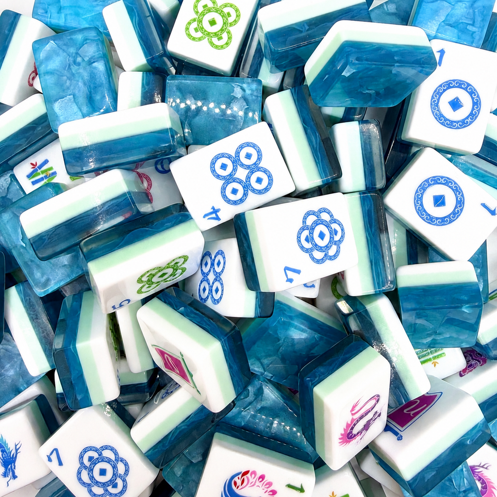 Mahj & Marlowe Aqua Pearl Mahjong Set