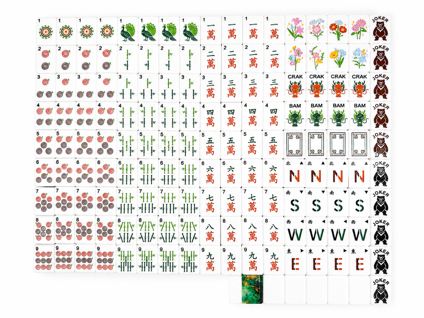 Woodland Bloom Mahjong Set