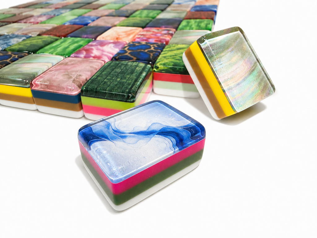 Rainbow Gem Mahjong Set