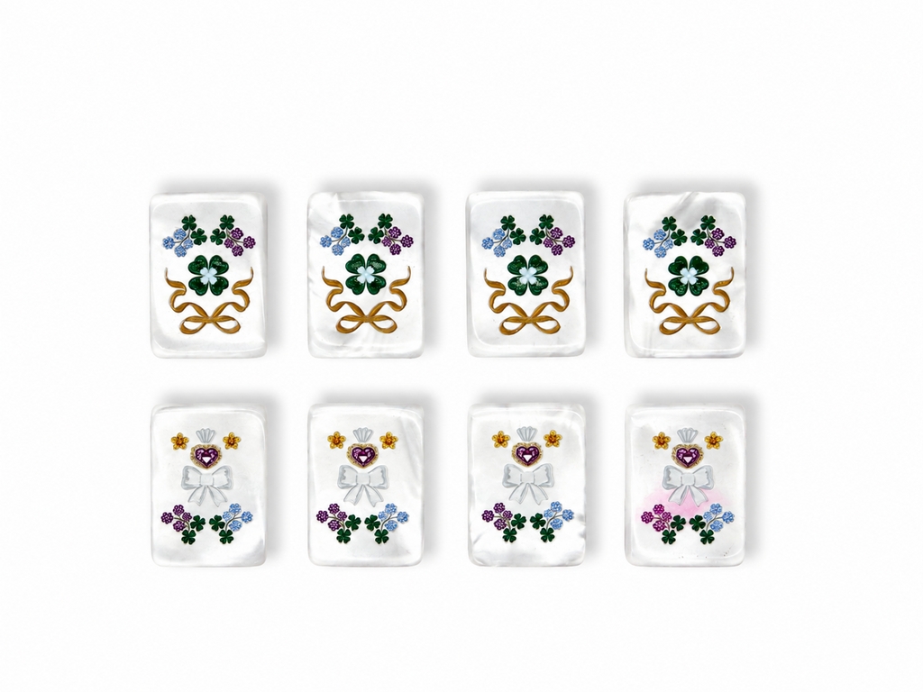 Mother of Pearl Slim Mahjong Set