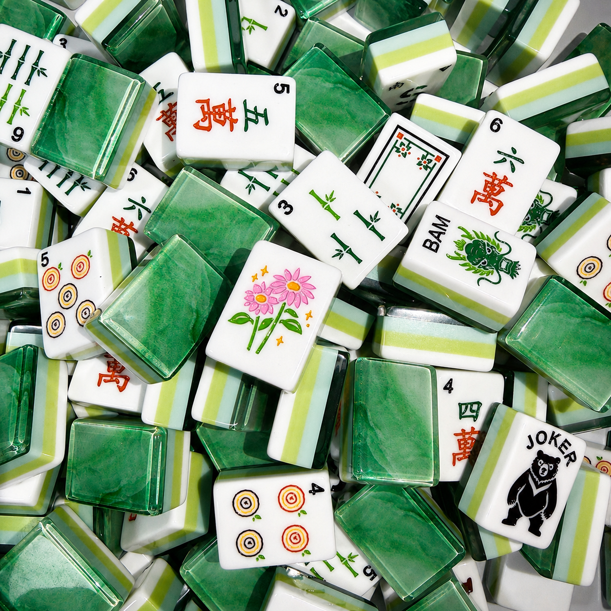 Woodland Bloom Mahjong Set