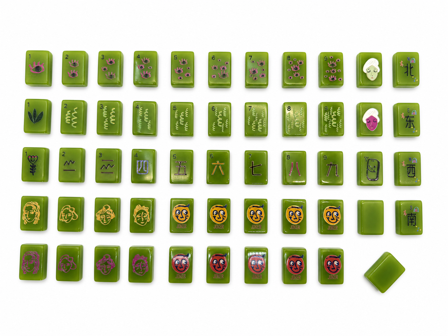 Mahj & Marlowe Visionary Slim Green Mahjong Set