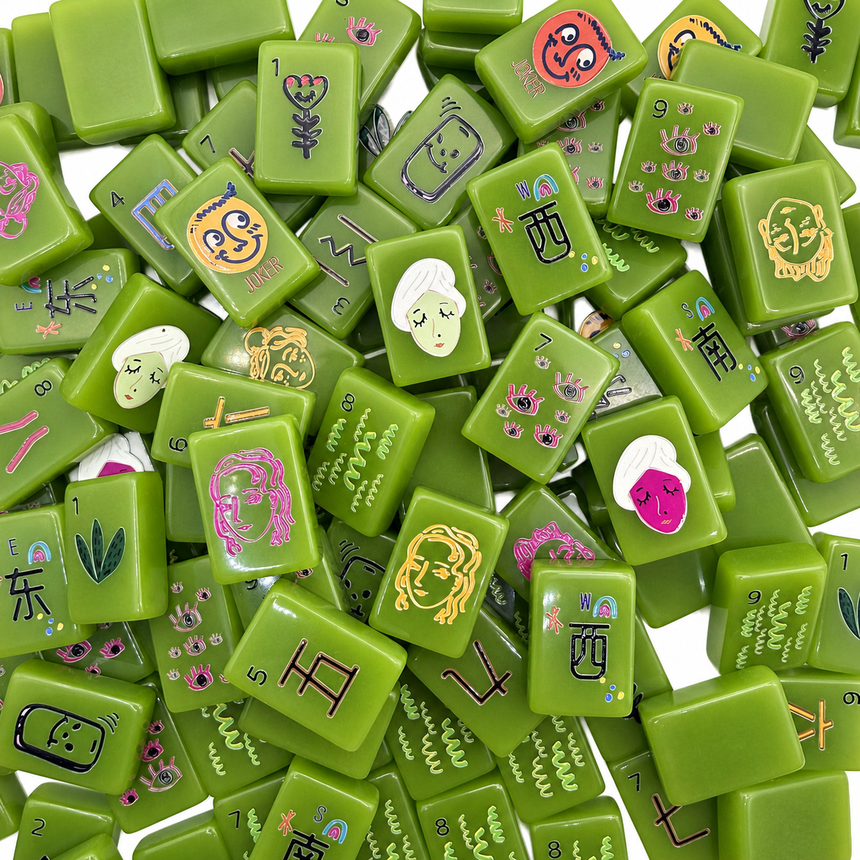 Mahj & Marlowe Visionary Slim Green Mahjong Set